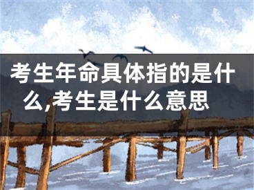 考生年命具体指的是什么,考生是什么意思