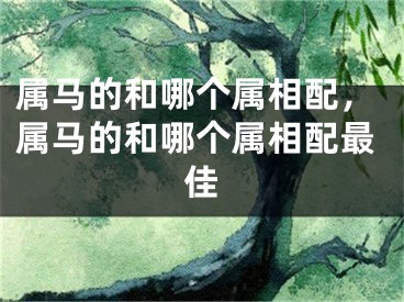 属马的和哪个属相配，属马的和哪个属相配最佳