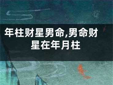 年柱财星男命,男命财星在年月柱