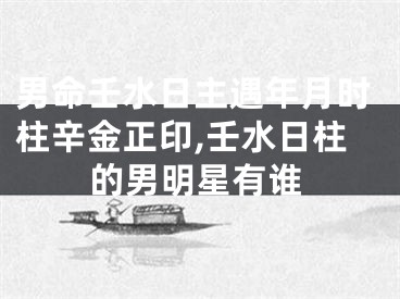 男命壬水日主遇年月时柱辛金正印,壬水日柱的男明星有谁