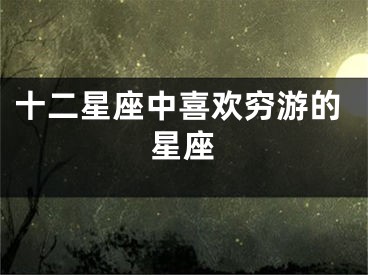 十二星座中喜欢穷游的星座