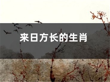 来日方长的生肖
