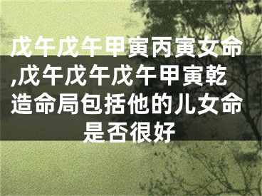 戊午戊午甲寅丙寅女命,戊午戊午戊午甲寅乾造命局包括他的儿女命是否很好