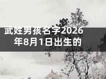 武姓男孩名字2026年8月1日出生的