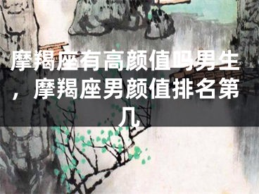摩羯座有高颜值吗男生，摩羯座男颜值排名第几