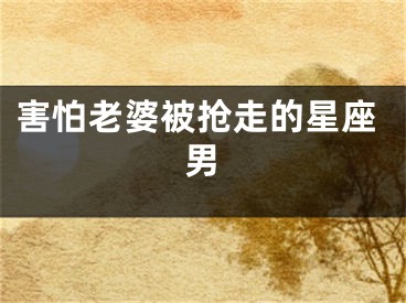 害怕老婆被抢走的星座男