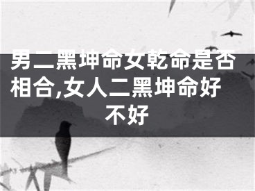 男二黑坤命女乾命是否相合,女人二黑坤命好不好