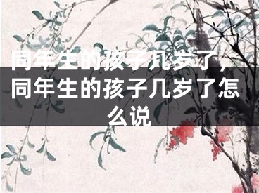 同年生的孩子几岁了，同年生的孩子几岁了怎么说