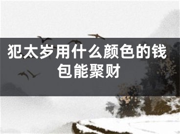 犯太岁用什么颜色的钱包能聚财