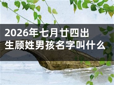 2026年七月廿四出生顾姓男孩名字叫什么