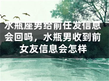 水瓶座男给前任发信息会回吗，水瓶男收到前女友信息会怎样