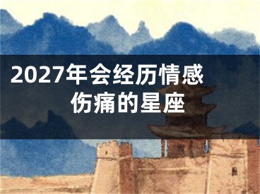 2027年会经历情感伤痛的星座