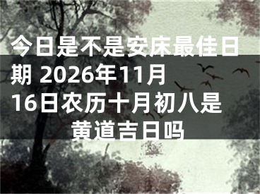 今日是不是安床最佳日期 2026年11月16日农历十月初八是黄道吉日吗