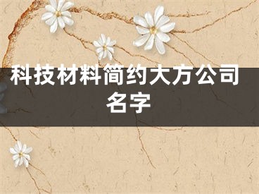 科技材料简约大方公司名字