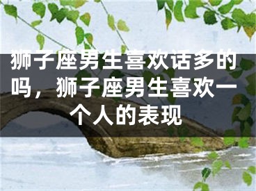 狮子座男生喜欢话多的吗，狮子座男生喜欢一个人的表现