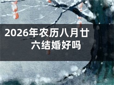 2026年农历八月廿六结婚好吗