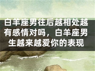 白羊座男往后越相处越有感情对吗,白羊座男生越来越爱你的表现