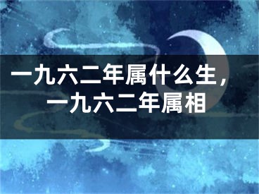 一九六二年属什么生，一九六二年属相