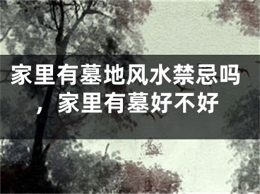 家里有墓地风水禁忌吗，家里有墓好不好