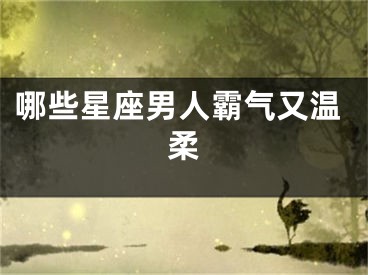 哪些星座男人霸气又温柔