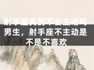 射手座真的不会主动吗男生，射手座不主动是不是不喜欢