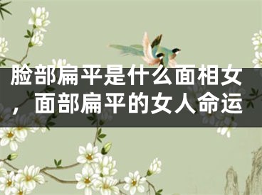 脸部扁平是什么面相女，面部扁平的女人命运