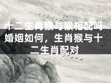 十二生肖猴与猴相配吗婚姻如何，生肖猴与十二生肖配对