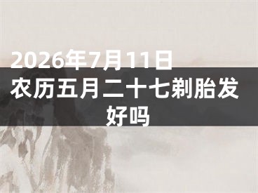 2026年7月11日农历五月二十七剃胎发好吗